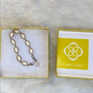 White stone/gold chain BRACELET Kendra Scott